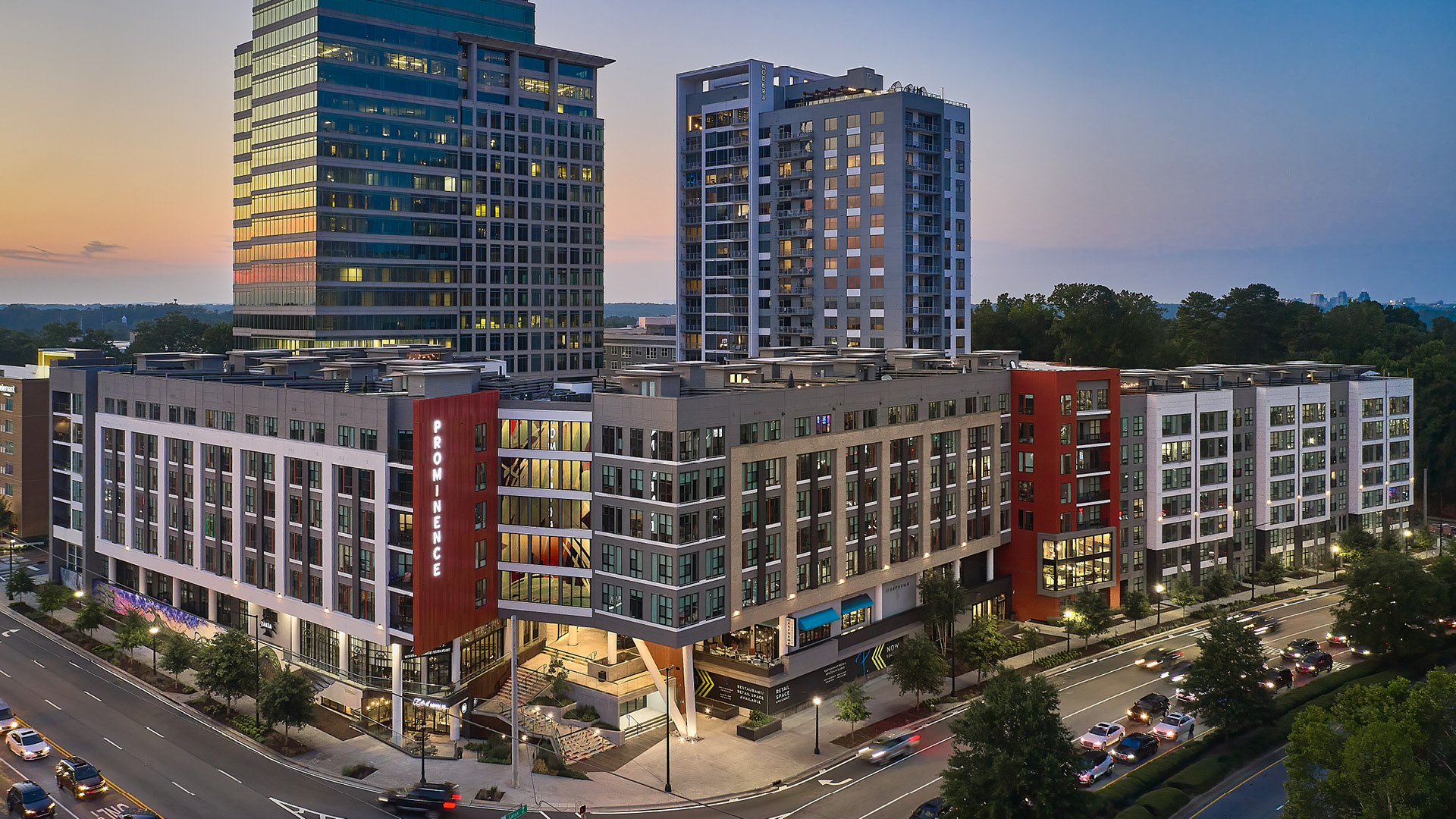 exterior of the prominence building