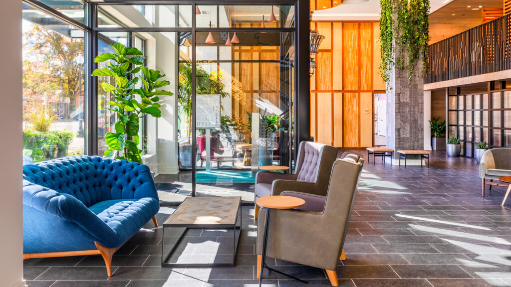 community space with lounge areas