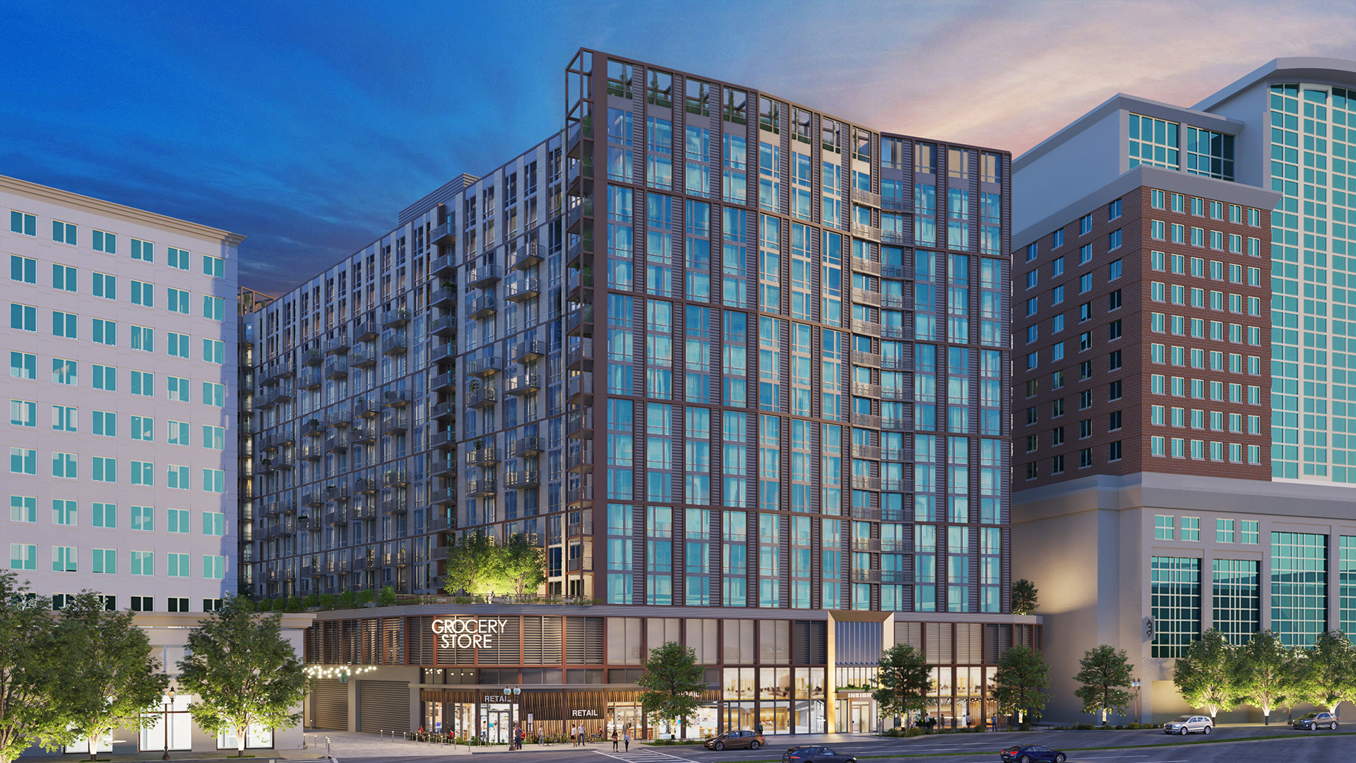 mixed use building exterior