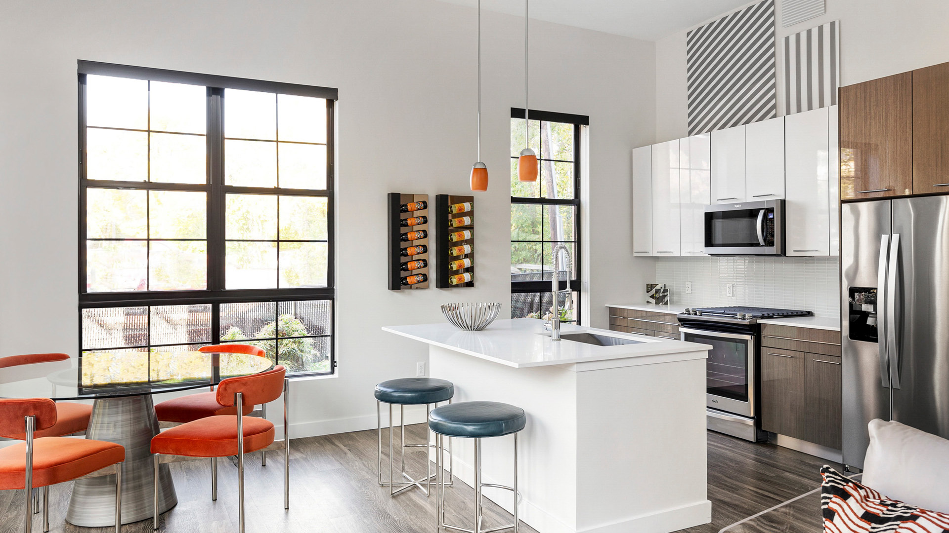 kitchen area of an apartment